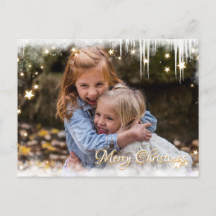 Cartes Pour Fêtes Annuelles Joyeux Noël Sternchen Kundenspezifische Foto