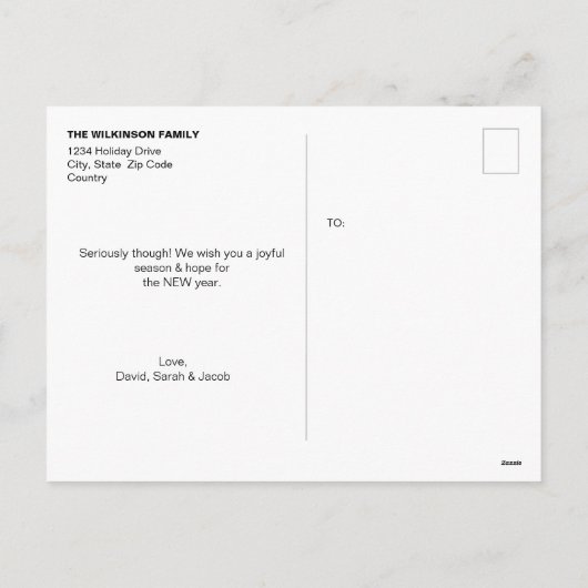 Cartes Pour Fêtes Annuelles Joyeux Noël SUIVANT Bonne année S'il vous plaît (Dos)