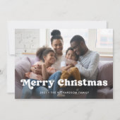 Cartes Pour Fêtes Annuelles Joyeux Noël | Superposition photo Boho simple (Devant)