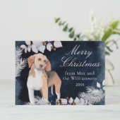 Cartes Pour Fêtes Annuelles Joyeux Noël sur mesure beagle (Debout devant)