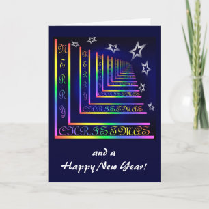 Cartes Pour Fêtes Annuelles Joyeux Noël sur rainbow design