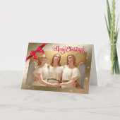 Cartes Pour Fêtes Annuelles Joyeux Noël. Tableau des anges de Noël (Devant)