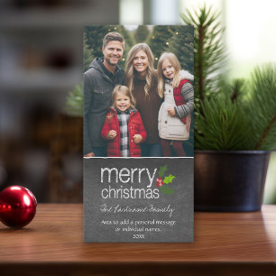 Cartes Pour Fêtes Annuelles Joyeux Noël Tableau Noir - Photo Verticale