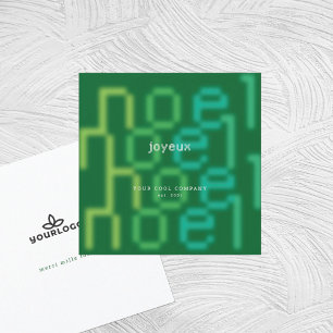 CARTES POUR FÊTES ANNUELLES JOYEUX NOEL TECH FONT D'ENTREPRISE NOËL