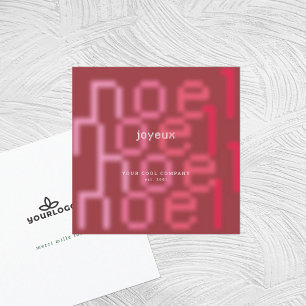 CARTES POUR FÊTES ANNUELLES JOYEUX NOEL TECH FONT D'ENTREPRISE NOËL