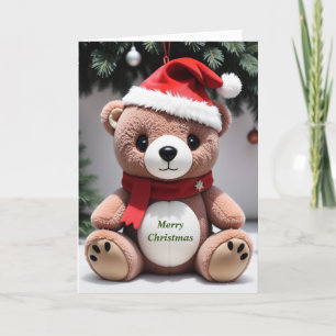 Cartes Pour Fêtes Annuelles Joyeux Noël Teddy Bear