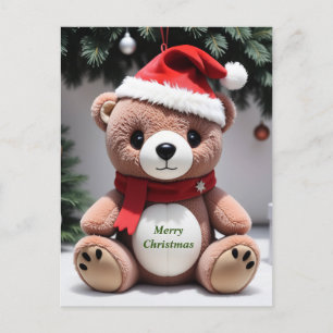 Cartes Pour Fêtes Annuelles Joyeux Noël Teddy Bear