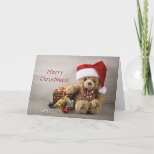 Cartes Pour Fêtes Annuelles Joyeux Noël Teddy Bear