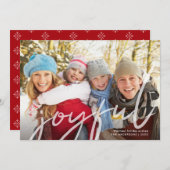 Cartes Pour Fêtes Annuelles Joyeux Noël tendance écriture manuscrite Script Ph (Devant / Derrière)