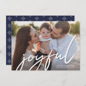 Cartes Pour Fêtes Annuelles Joyeux Noël tendance écriture manuscrite Script Ph (Devant / Derrière)