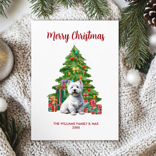 Cartes Pour Fêtes Annuelles Joyeux Noël Terrier Chien Personnalisé Famille Noë