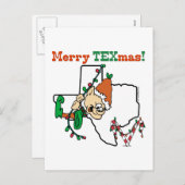 Cartes Pour Fêtes Annuelles Joyeux Noël Texmas (Devant / Derrière)