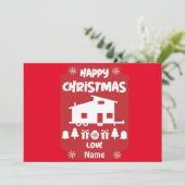 Cartes Pour Fêtes Annuelles Joyeux Noël Tiny House (Debout devant)
