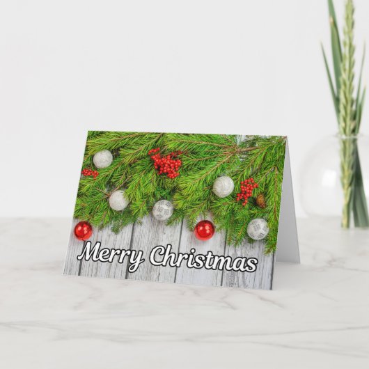 Cartes Pour Fêtes Annuelles Joyeux Noël & 'Tis The Seasons (Devant)