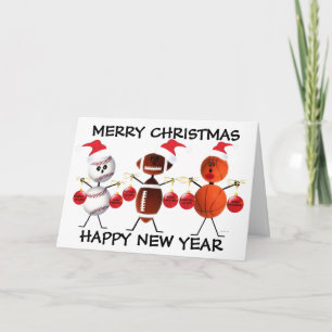 Cartes Pour Fêtes Annuelles Joyeux Noël Tous les sports