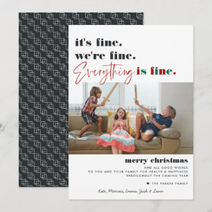 Cartes Pour Fêtes Annuelles Joyeux Noël   Tout est fin vacances drôle