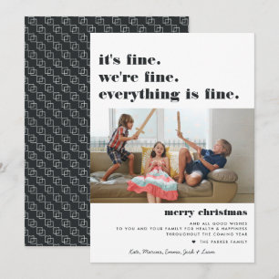 Cartes Pour Fêtes Annuelles Joyeux Noël Tout va bien Funny Holiday