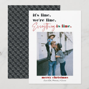Cartes Pour Fêtes Annuelles Joyeux Noël   Tout va bien Funny Holiday