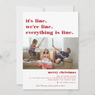 Cartes Pour Fêtes Annuelles Joyeux Noël   Tout va bien Funny Holiday