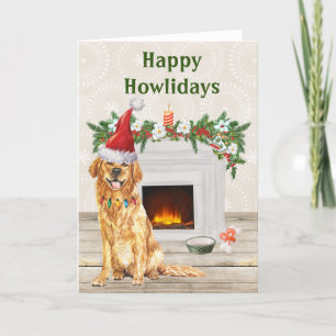 Cartes Pour Fêtes Annuelles Joyeux Noël toutou Retriever de Noël