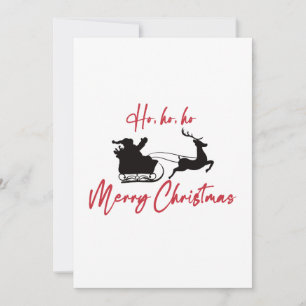 Cartes Pour Fêtes Annuelles Joyeux Noël traîneau du Père Noël et rennes