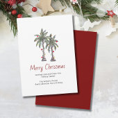 Cartes Pour Fêtes Annuelles Joyeux Noël Tropical Palm Trees Beach