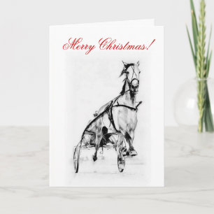 Cartes Pour Fêtes Annuelles Joyeux Noël Trotter Horse Racing Card