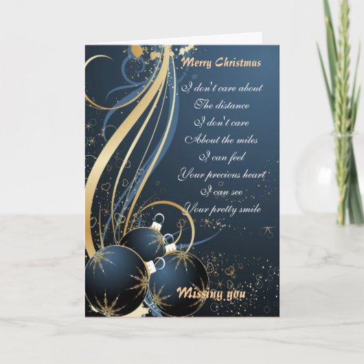 Cartes Pour Fêtes Annuelles Joyeux Noël, tu manques (Devant)