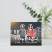 Cartes Pour Fêtes Annuelles Joyeux Noël Typographie Écriture Fêtes Sur mesure (Debout devant)