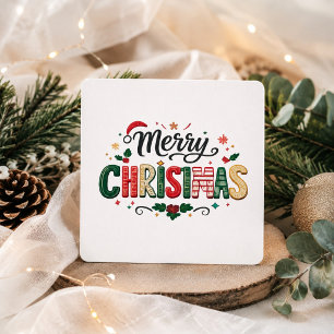 Cartes Pour Fêtes Annuelles Joyeux Noël Typographie festive Design