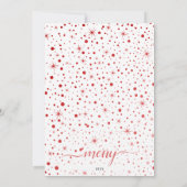 Cartes Pour Fêtes Annuelles Joyeux Noël typographie Festive Rouge 2-Photo (Dos)