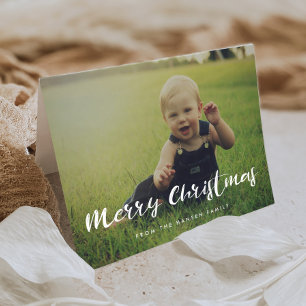 Cartes Pour Fêtes Annuelles Joyeux Noël Typographie manuscrite Photo