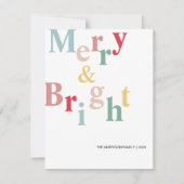 Cartes Pour Fêtes Annuelles Joyeux Noël typographie moderne (Devant)