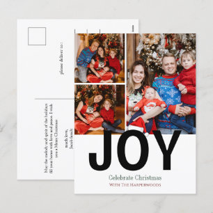 Cartes Pour Fêtes Annuelles Joyeux Noël Typographie moderne 3 Photo