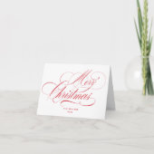 Cartes Pour Fêtes Annuelles Joyeux Noël Typographie Rouge (Devant)