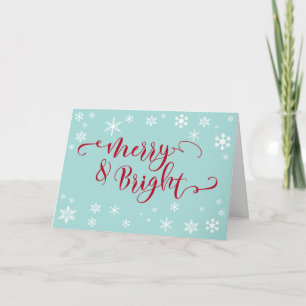 Cartes Pour Fêtes Annuelles Joyeux Noël Typographie rouge sur bleu œuf de Robi