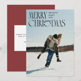 Cartes Pour Fêtes Annuelles Joyeux Noël Typographie unique Photo