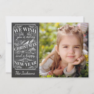 Cartes Pour Fêtes Annuelles Joyeux Noël Typographie Vintage