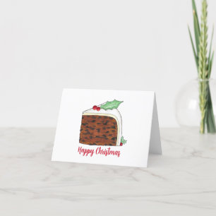 Cartes Pour Fêtes Annuelles Joyeux Noël UK Gâteau de Noël britannique fait mai