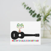 Cartes Pour Fêtes Annuelles Joyeux Noël Ukulele (Debout devant)