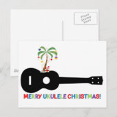 Cartes Pour Fêtes Annuelles Joyeux Noël Ukulele (Devant / Derrière)