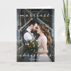 Cartes Pour Fêtes Annuelles Joyeux Noël Un design de script de photo