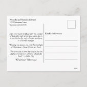 Cartes Pour Fêtes Annuelles Joyeux Noël Un Sauveur Est Né Nativité Message (Dos)