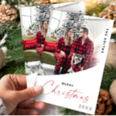 Cartes Pour Fêtes Annuelles Joyeux Noël Un Script de Photo Classique Moderne