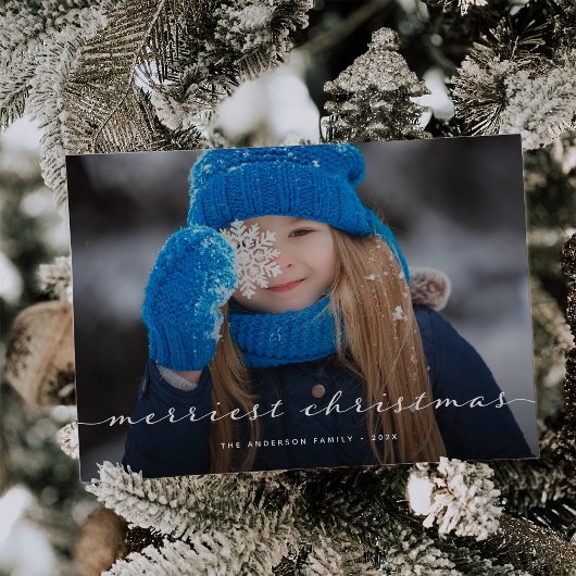 Cartes Pour Fêtes Annuelles Joyeux Noël | Une photo superposition de script él