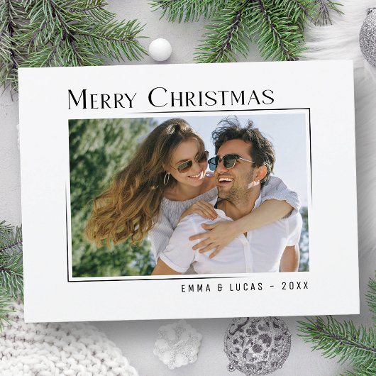 Cartes Pour Fêtes Annuelles Joyeux Noël Unique Moderne Style Minimal Photo