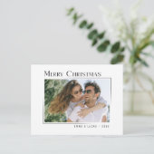 Cartes Pour Fêtes Annuelles Joyeux Noël Unique Moderne Style Minimal Photo (Debout devant)