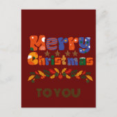 Cartes Pour Fêtes Annuelles Joyeux Noël Vacances (Devant)