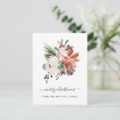 Cartes Pour Fêtes Annuelles Joyeux Noël | Vacances florales (Debout devant)