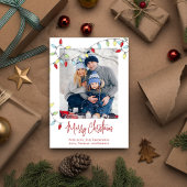 Cartes Pour Fêtes Annuelles Joyeux Noël Vacances mignonnes Festive String Ligh